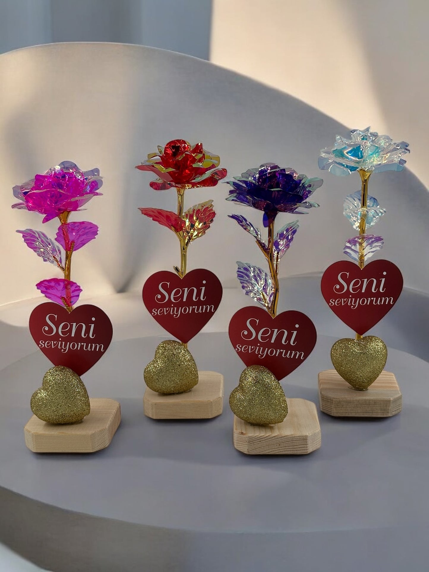 Işıltılı Tekli Aşk Gülü