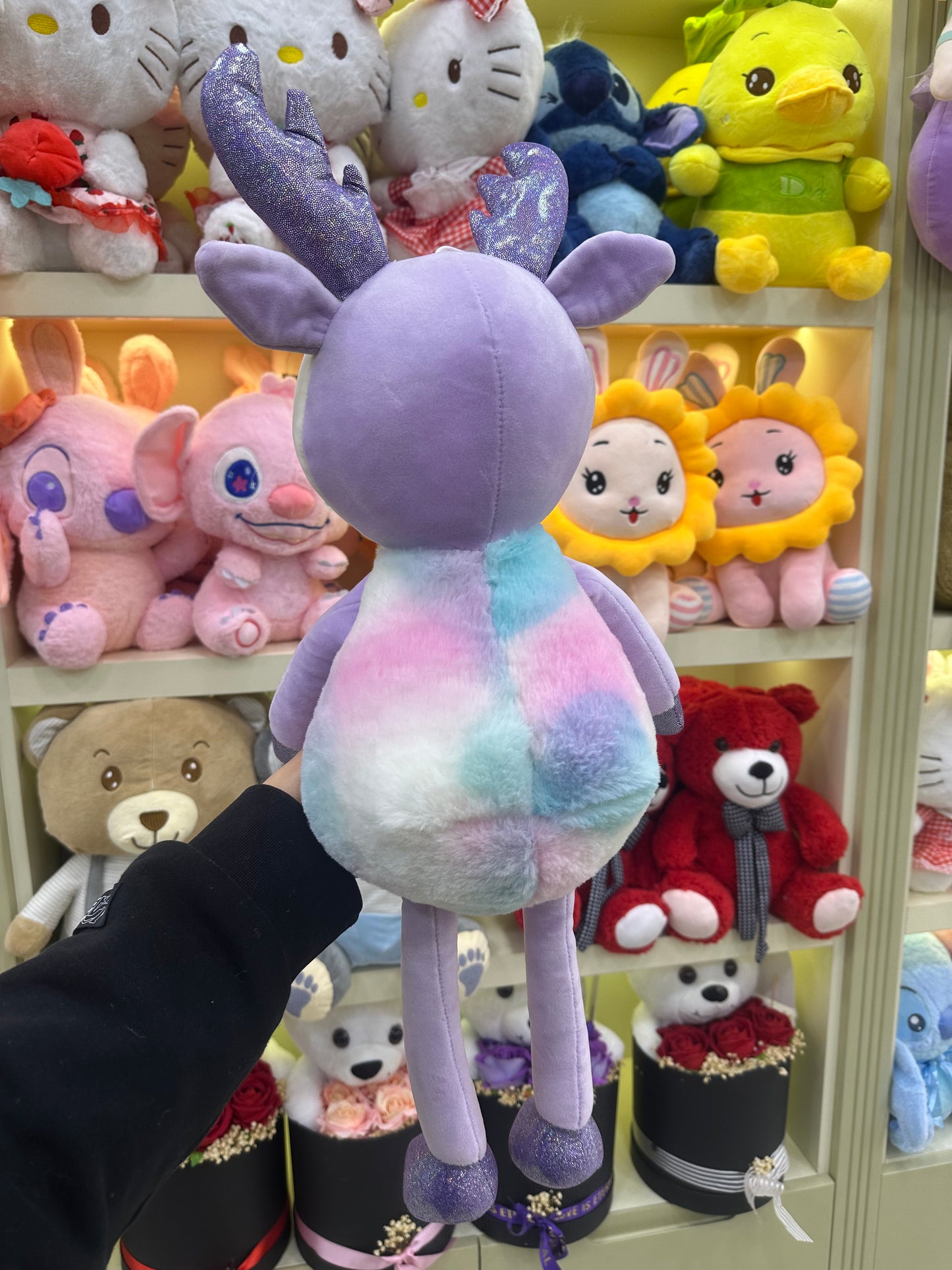 Geyik Uzun Ayaklı Mor Peluş