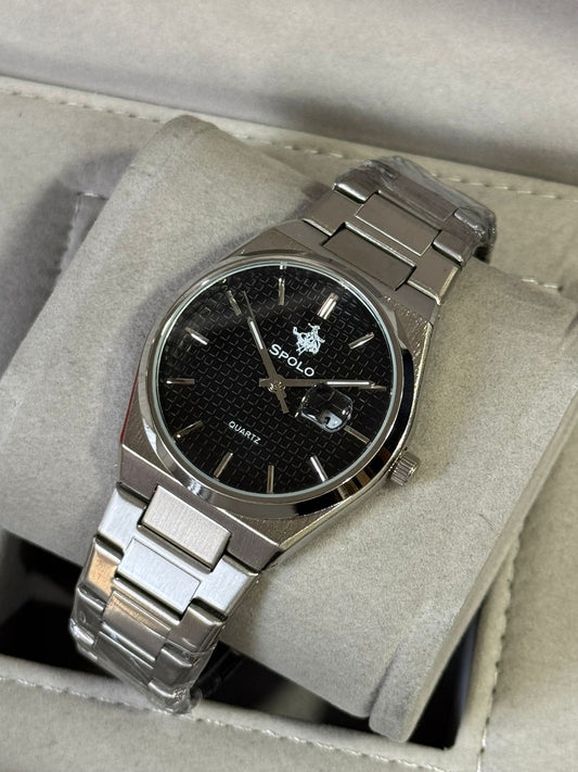 Kişiye Özel Kordonu İsim Yazılır Saat Gümüş Siyah