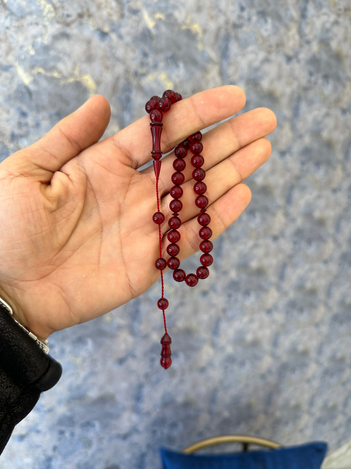 Kızıl Gonca Ateş Kehribar Tespih