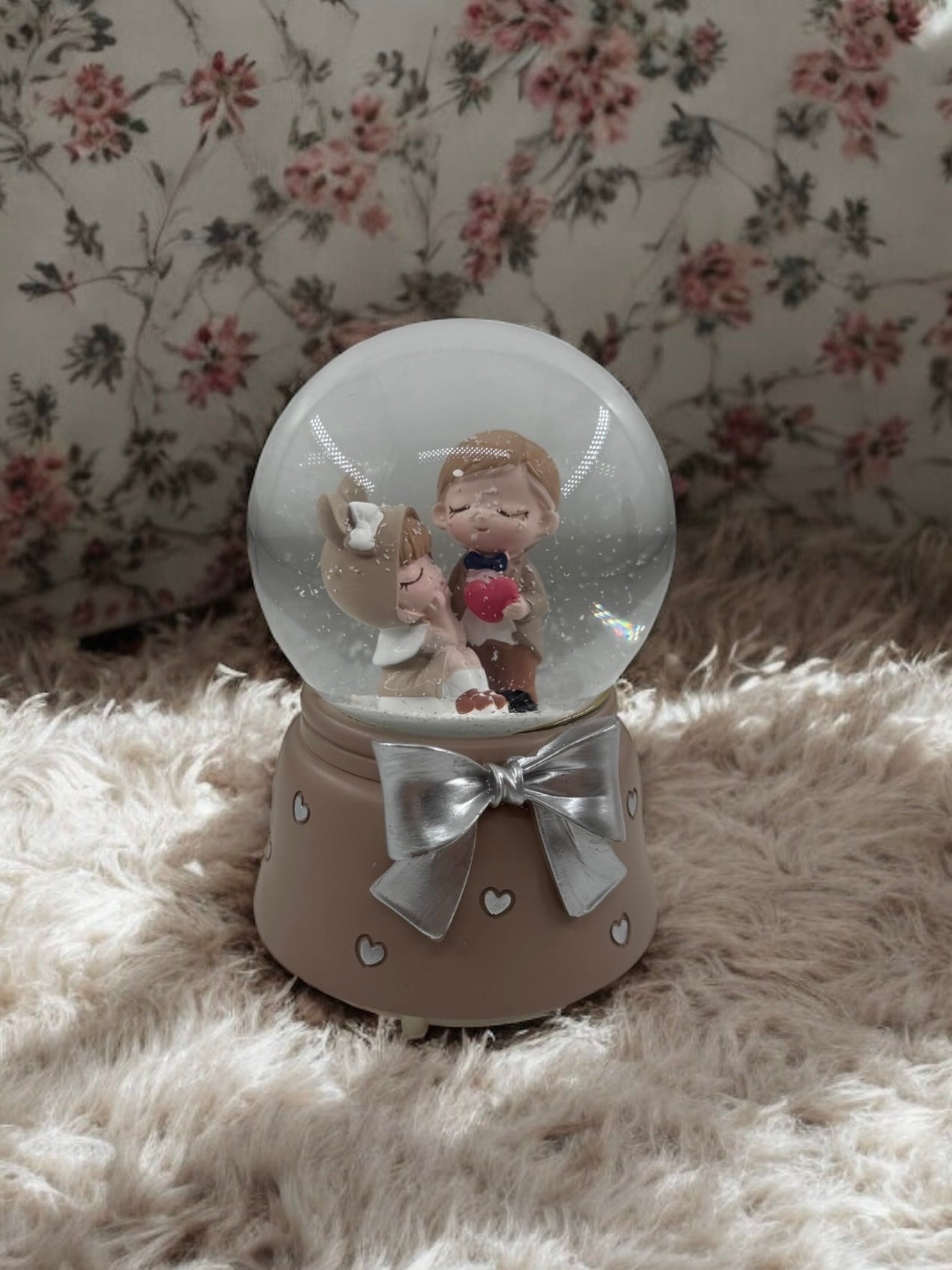 Sevgili Temalı Orta Boy Kar Küresi