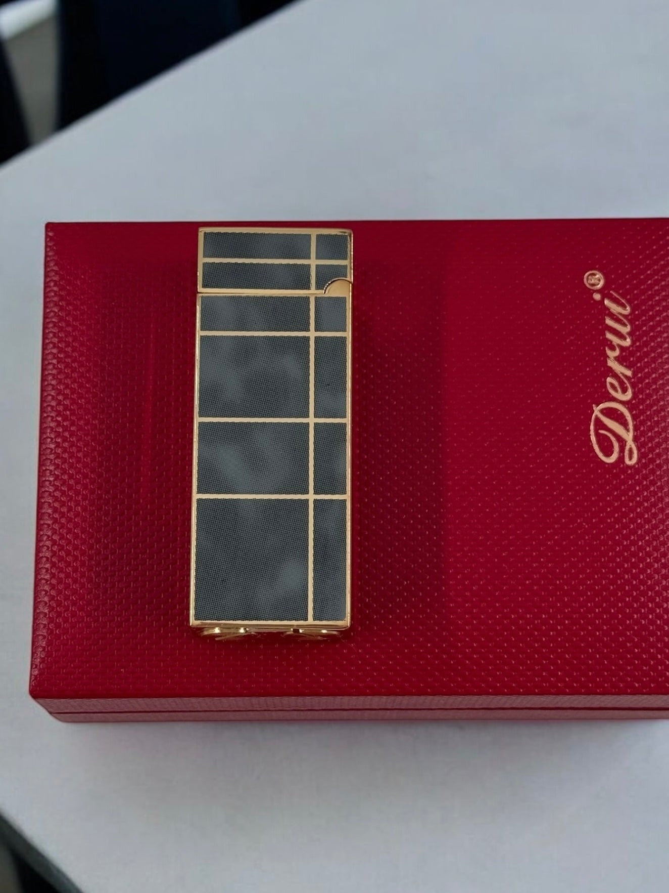 Derui Çizgili Lüx Benzinli Çakmak 7865