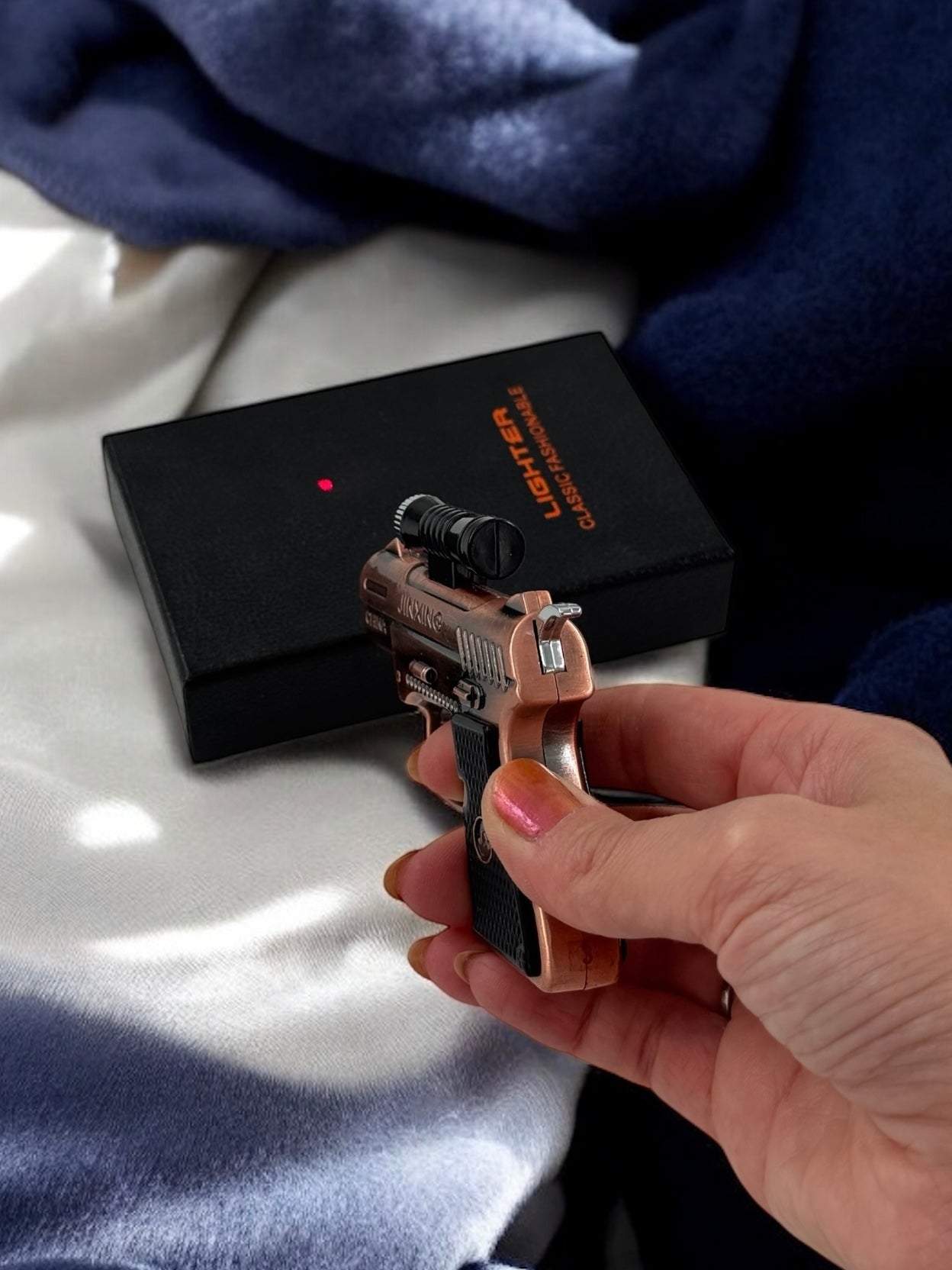 Lazerli Mini Tabanca Çakmak 1677