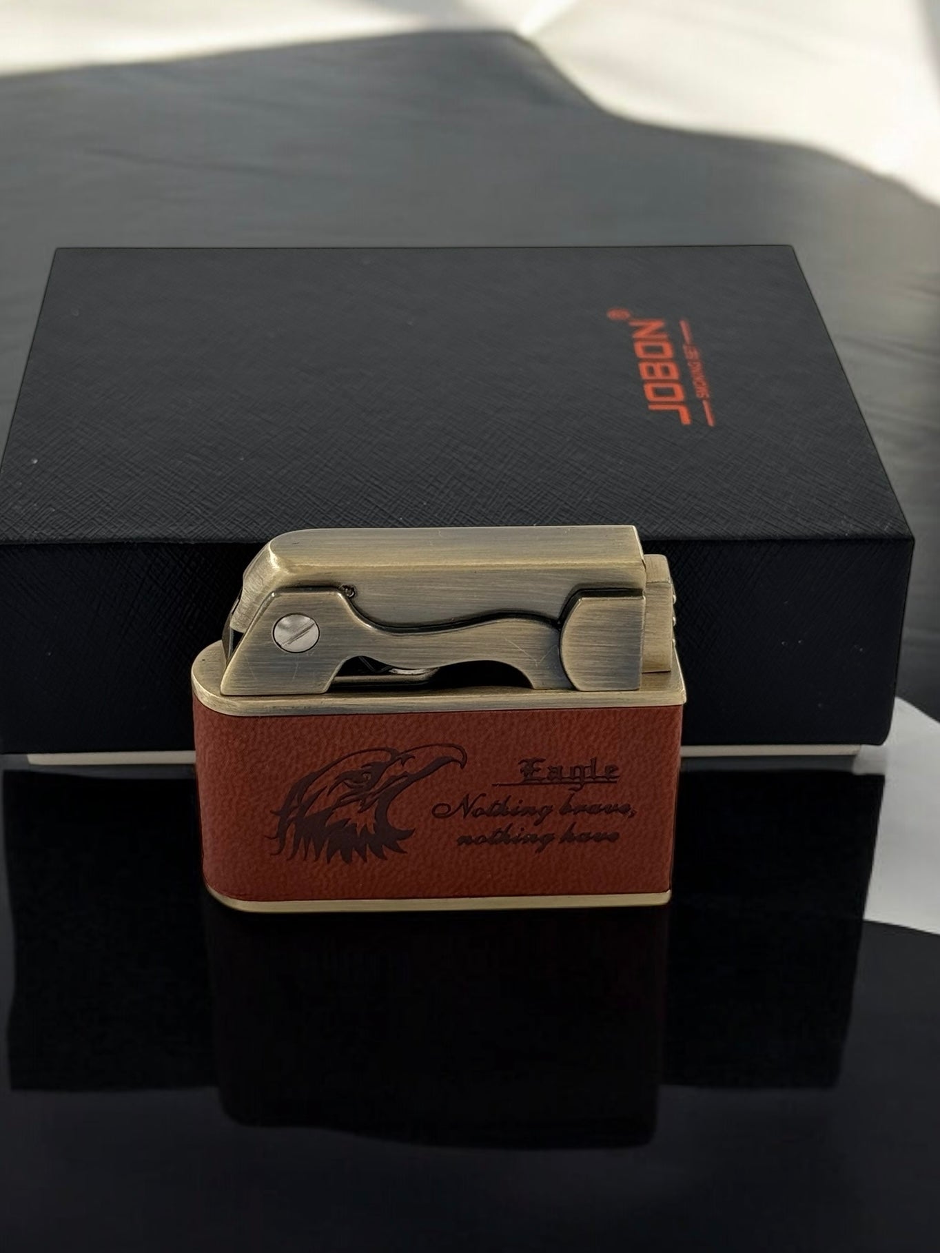 Jobon Kartal Desenli Benzinli Lüx Çakmak 4532