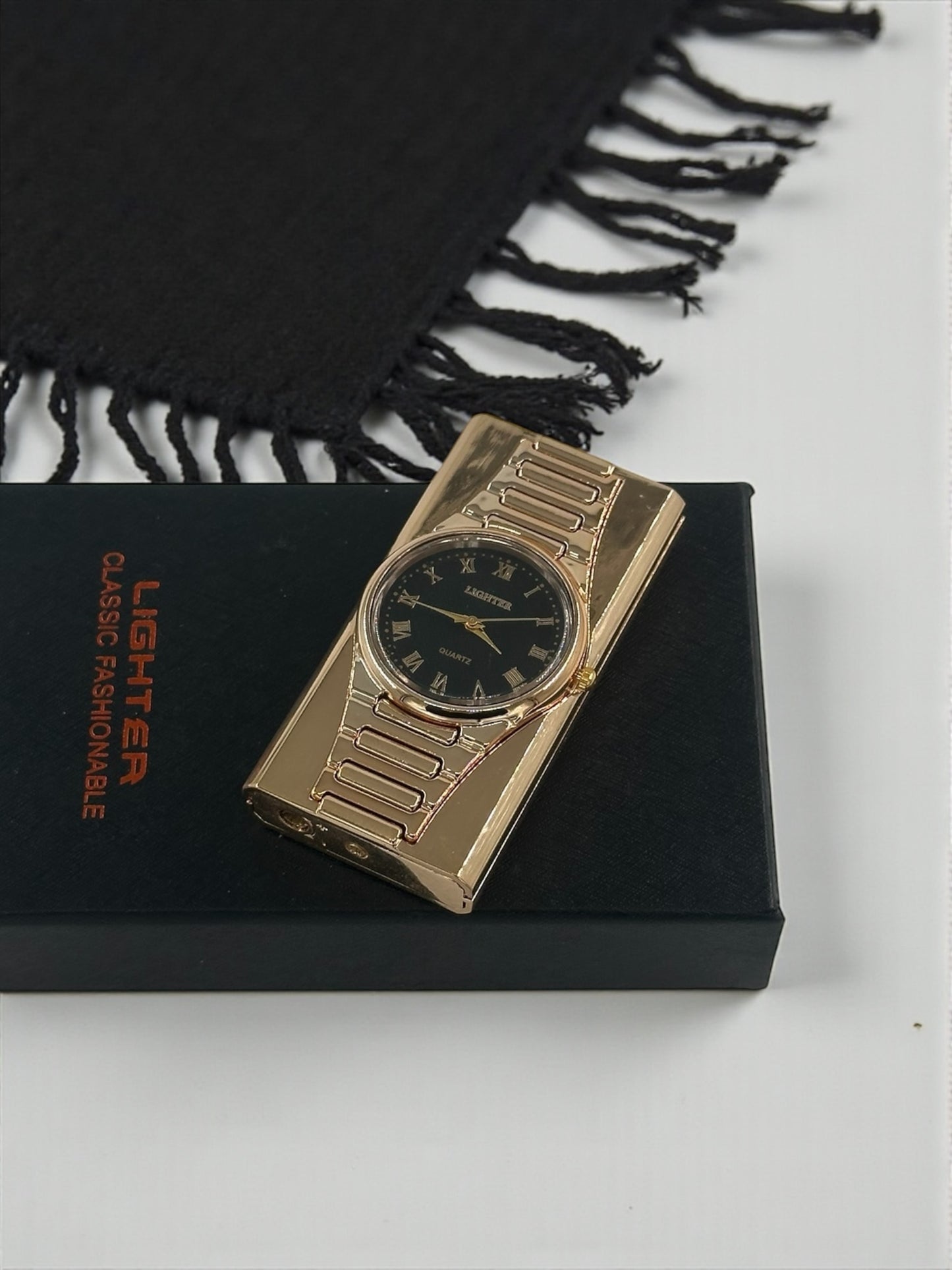 Lüks Kol Saat Görünümlü Renkli Alevli Çakmak