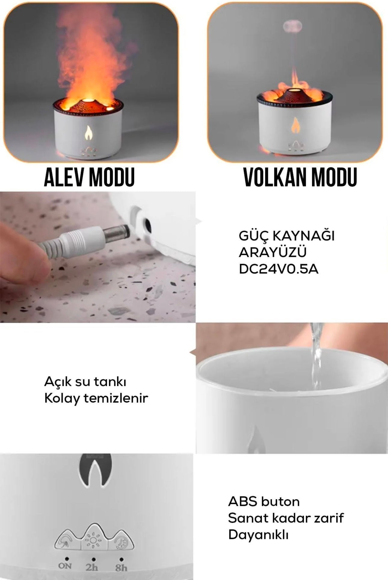 Volkan Görünümlü Hava Nemlendirici DP-452