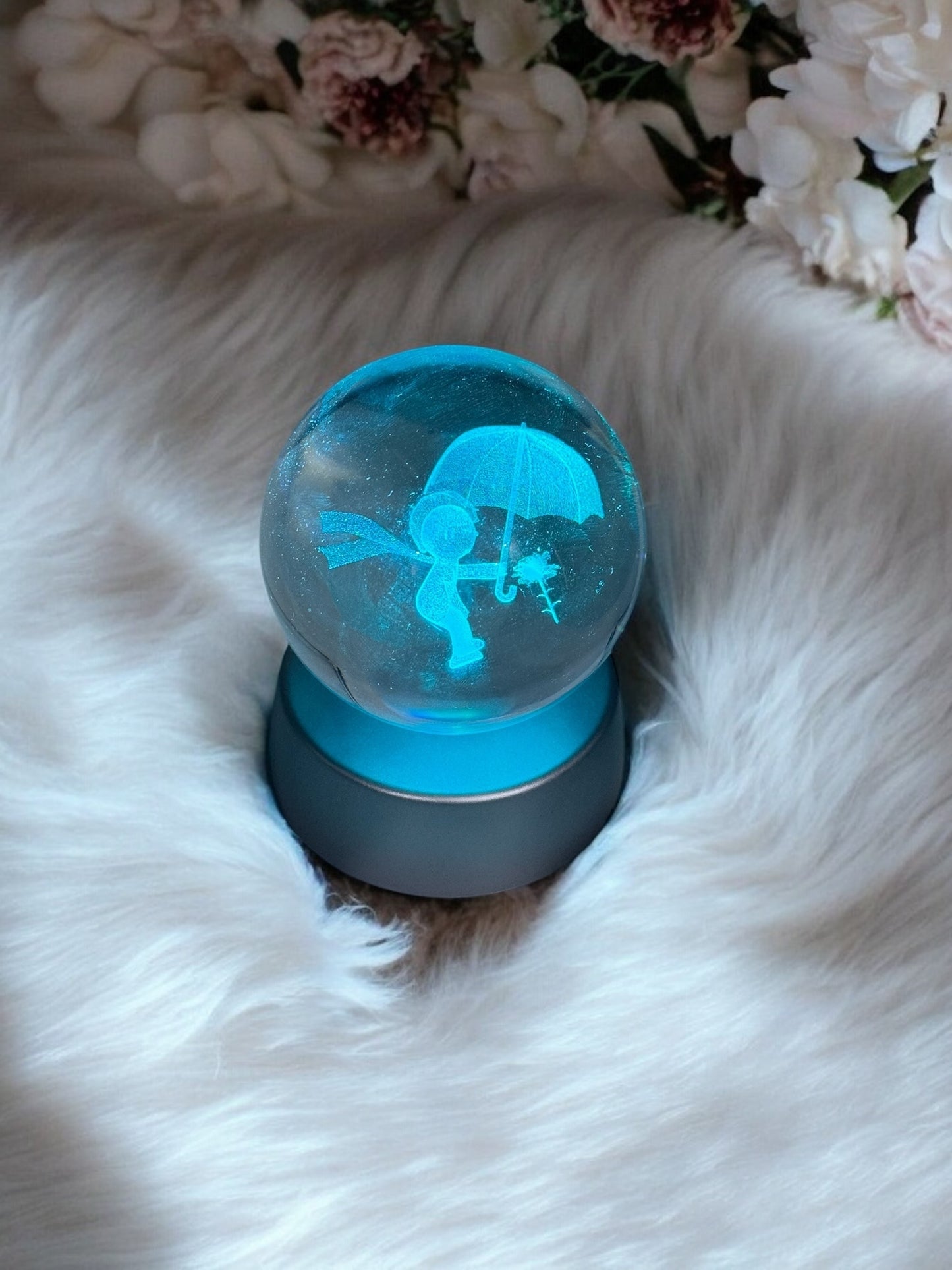 Şemsiyeli Küçük Prens Cam Küre