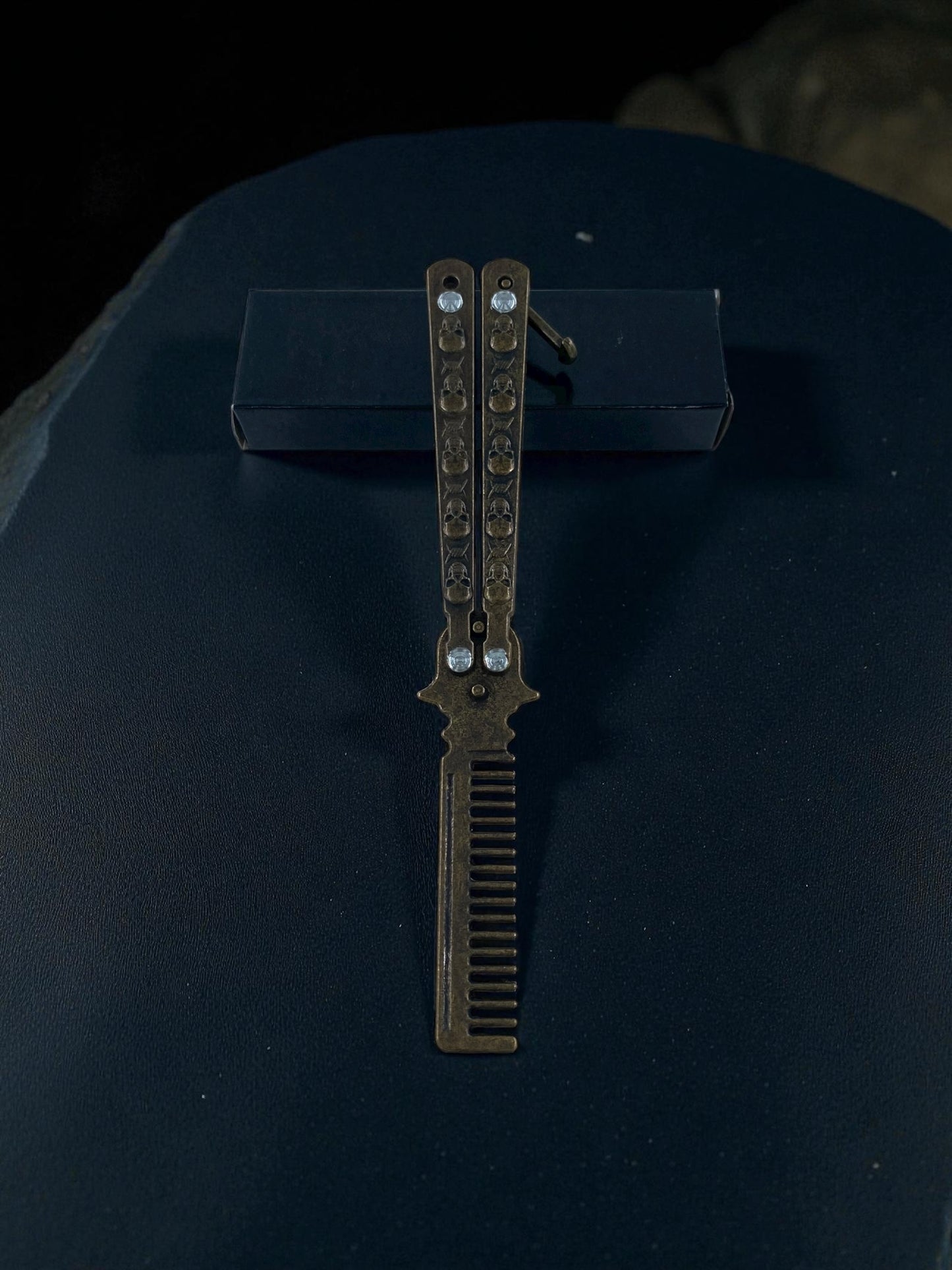 Altın Renk Desenli Kelebek Tarak