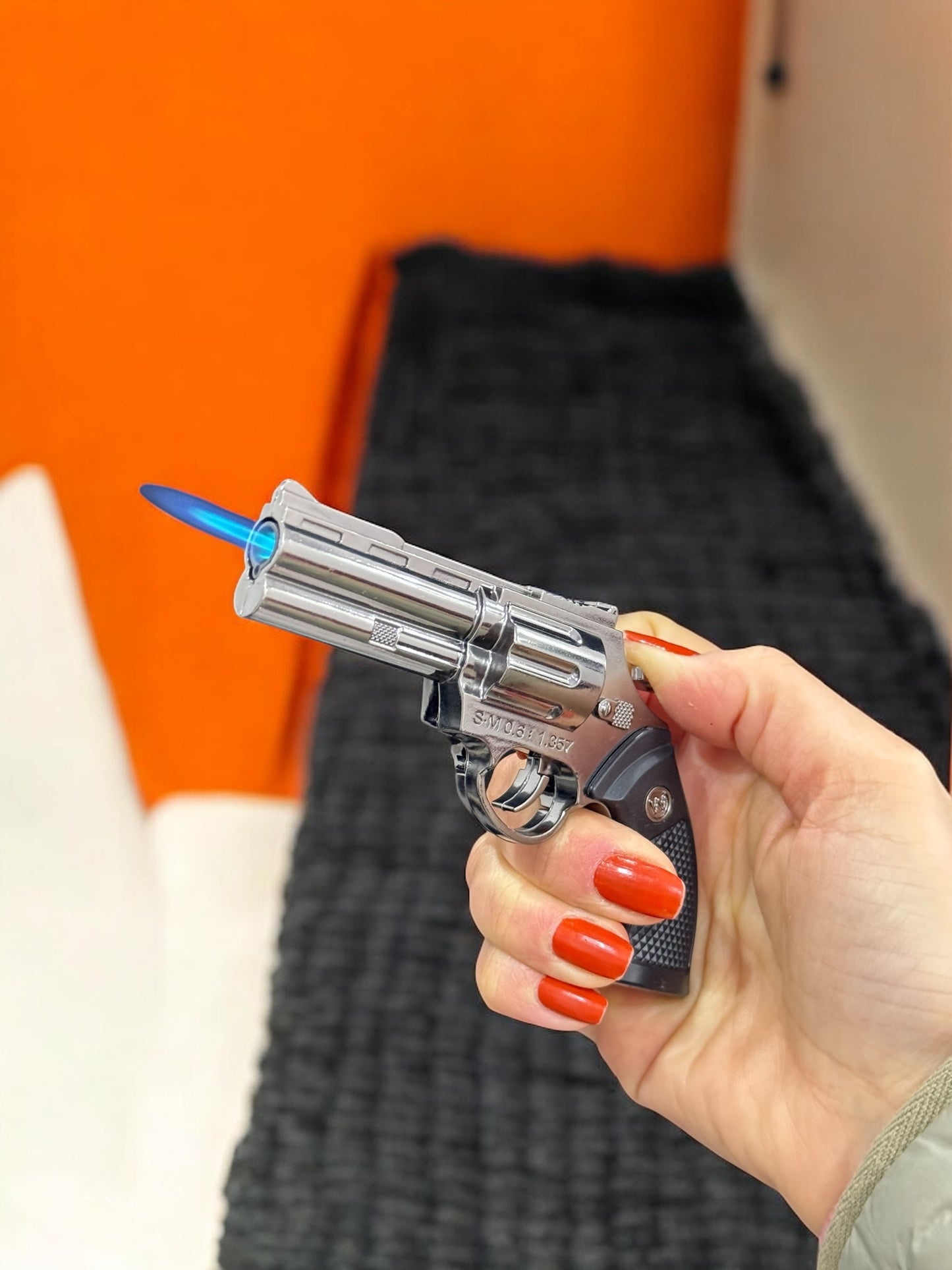 Smith Wesson 357 Magnum Mini Toplu Tabanca Çakmak 6182
