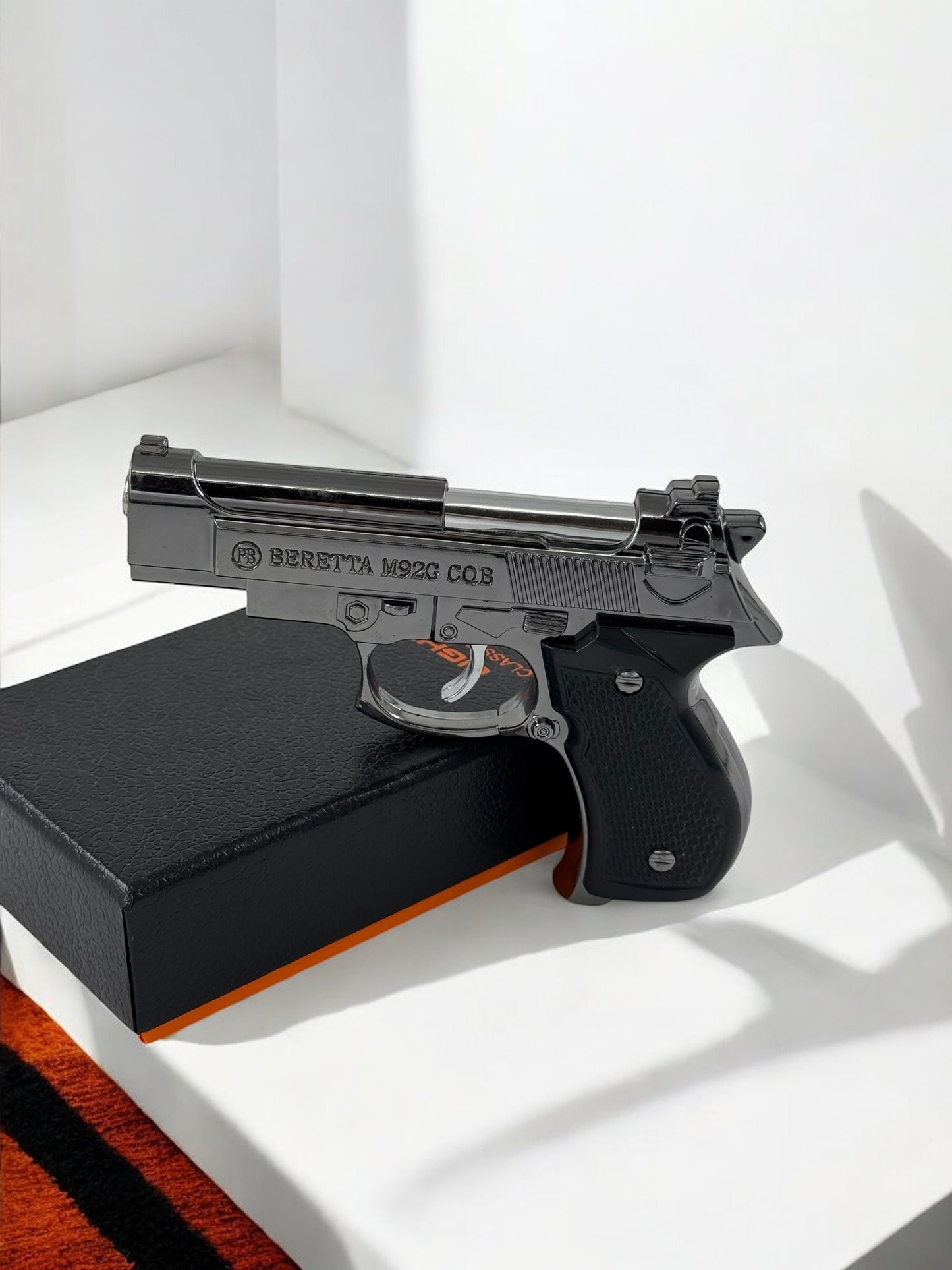 Mini Beretta Model Renkli Alevli Gazlı Çakmak