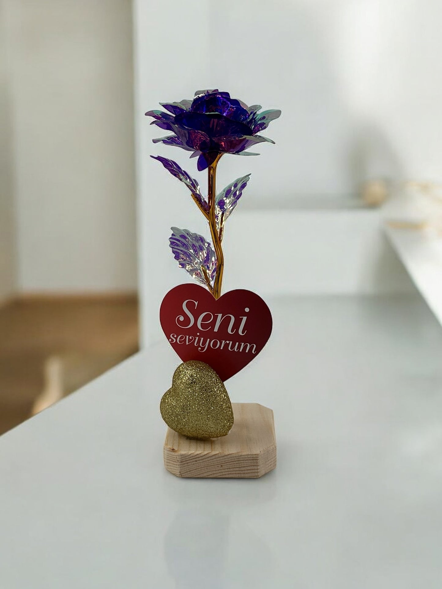 Işıltılı Tekli Aşk Gülü