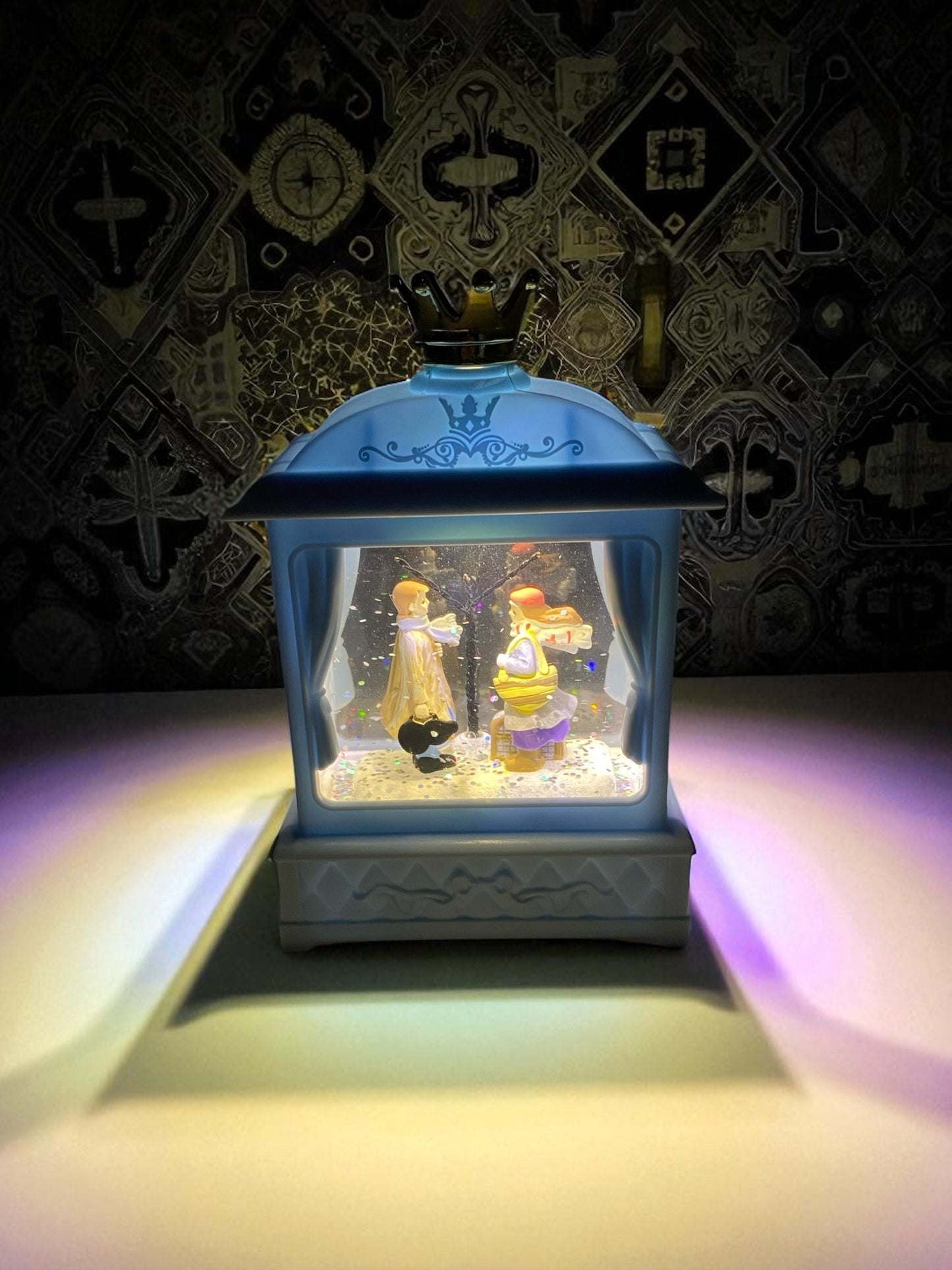 Sokak Lambası Işıklı Simli Pls. Fanus