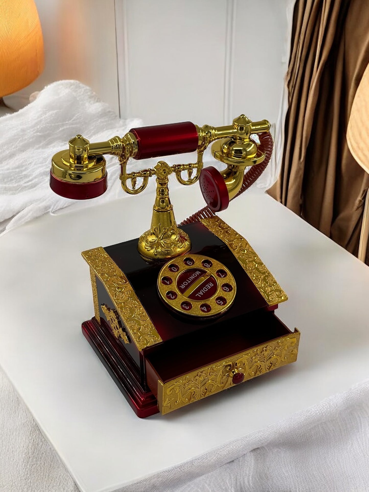 Nostaljik Antik Telefon Müzik Kutusu 2007