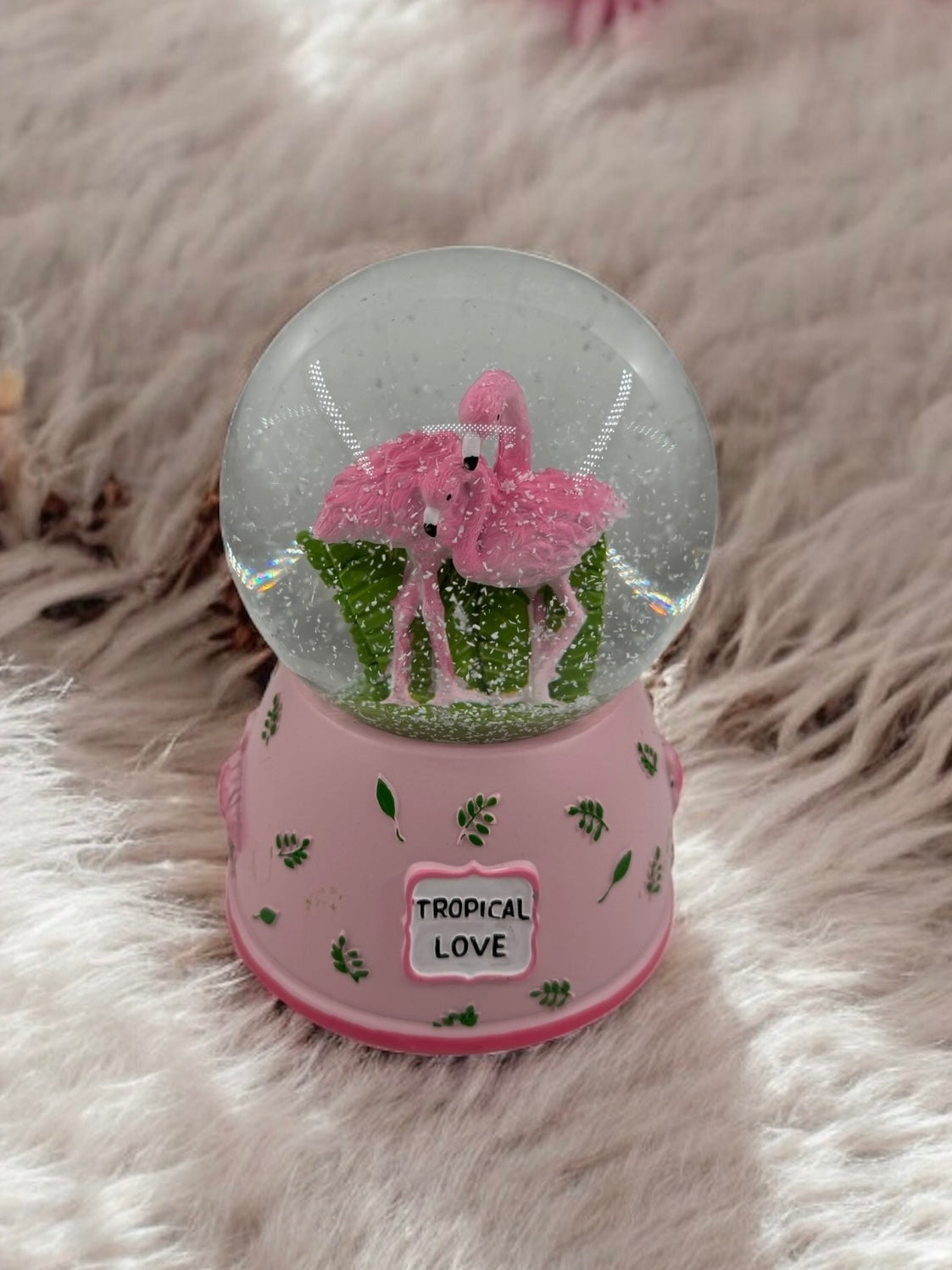 Flamingo Temalı Orta Boy Kar Küresi