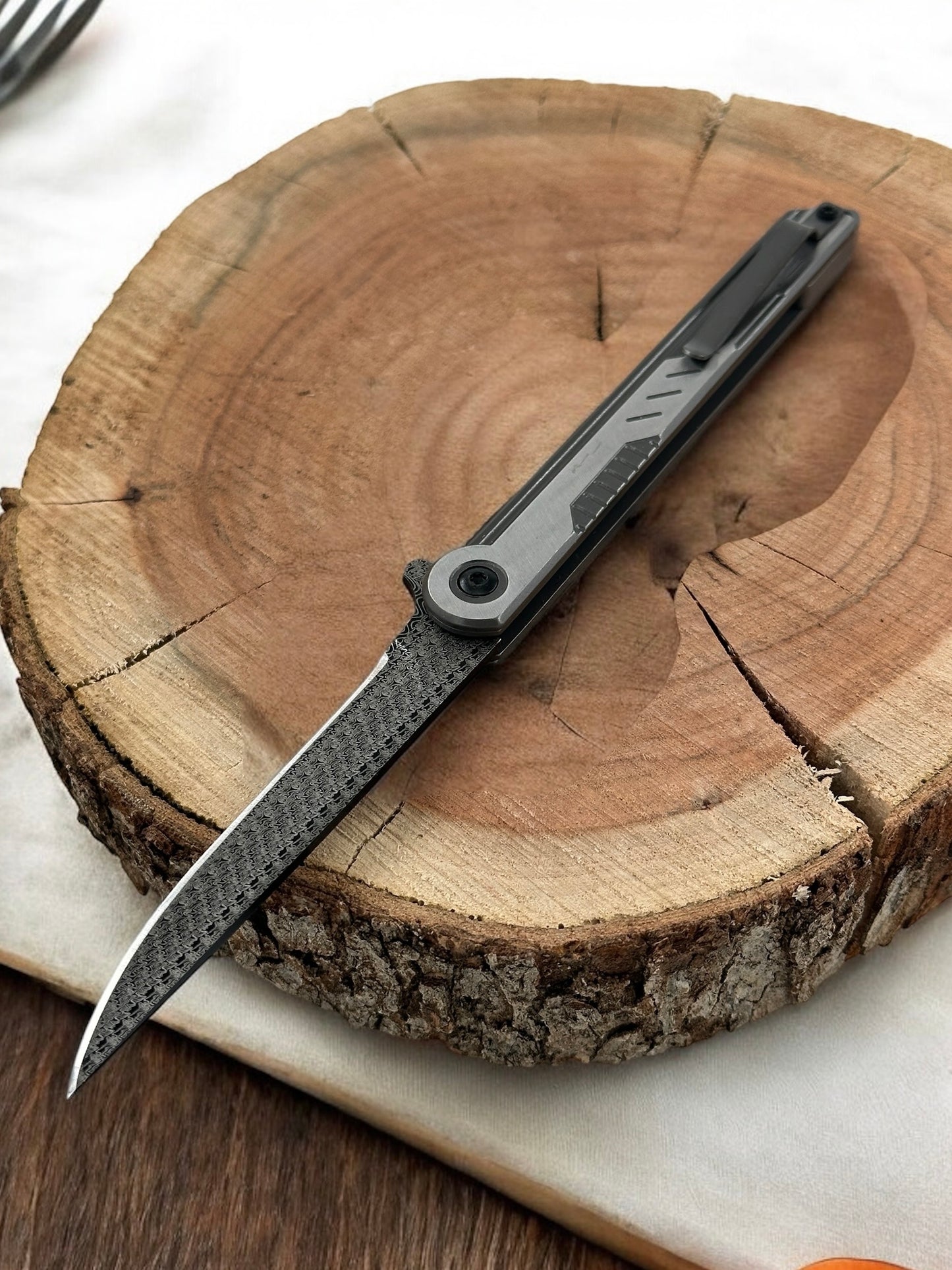 Damascus M390 Gümüş Çakı 8543