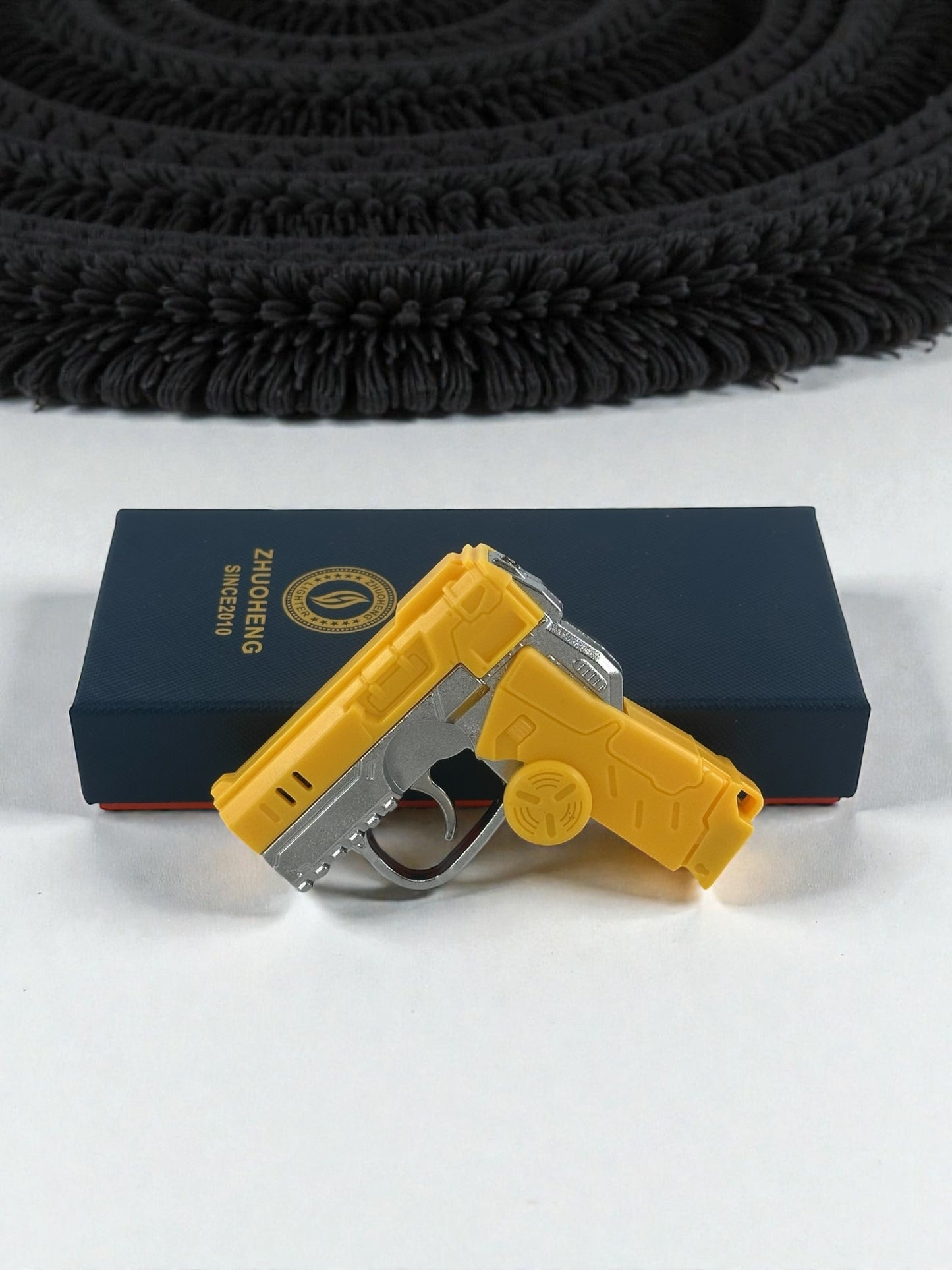 Stres Çarkı Renkli Alevli Tabanca Çakmak 6282