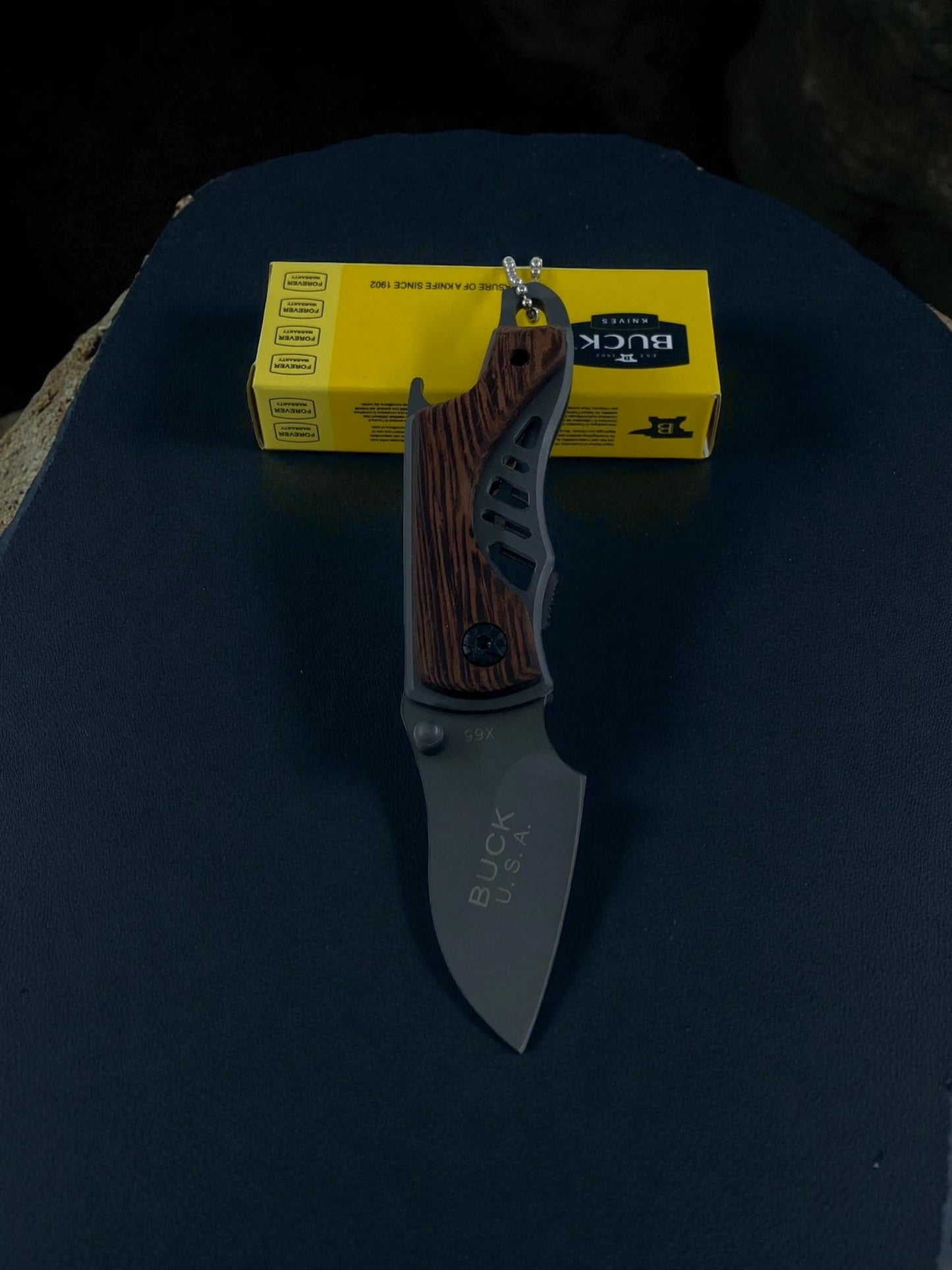 Buck USA Mini Taktik Ahşap Desenli Çakı