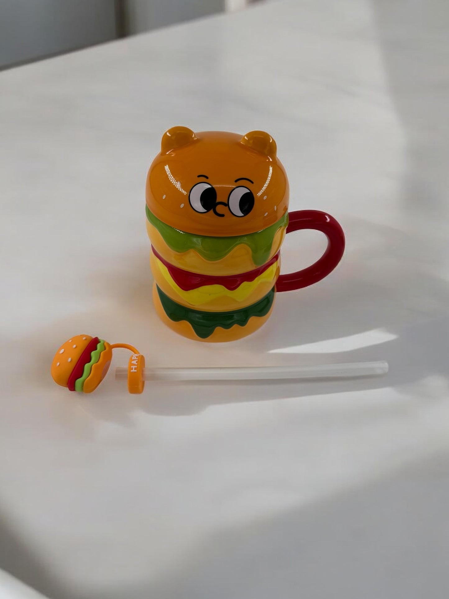 Hamburger Şeklinde Pipetli Kupa 05-19