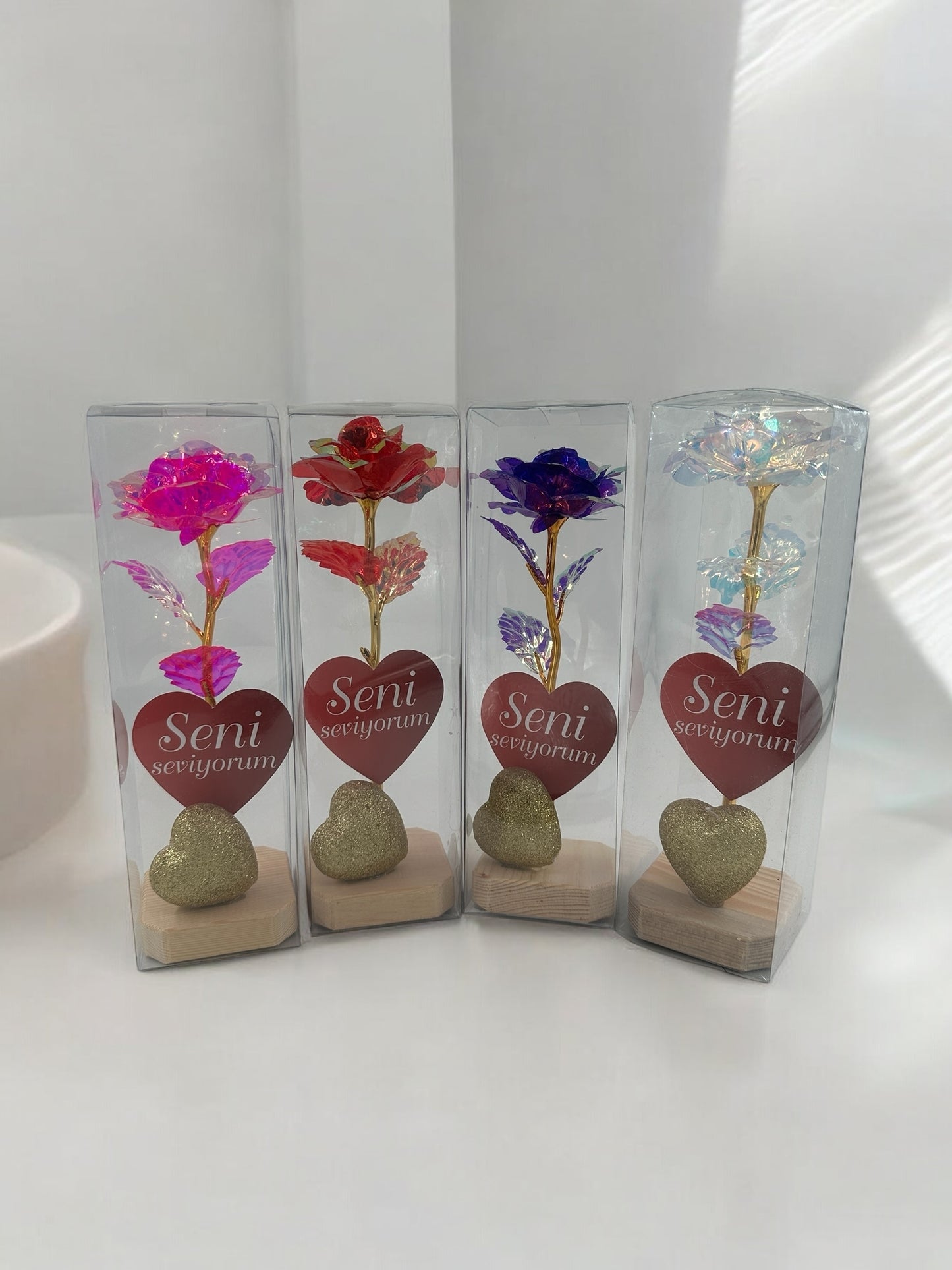 Işıltılı Tekli Aşk Gülü