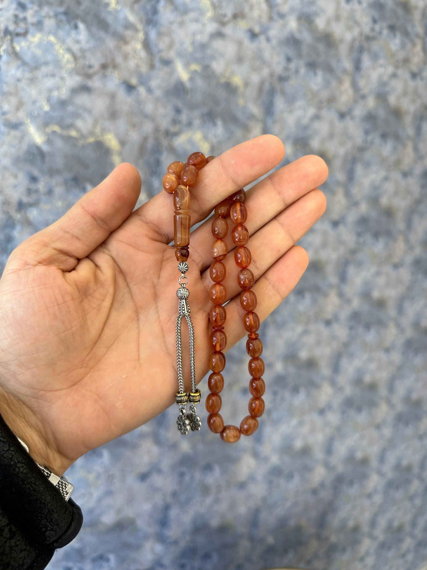 Gaddar Usta Özel Döküm Sıkma Kehribar Tespih