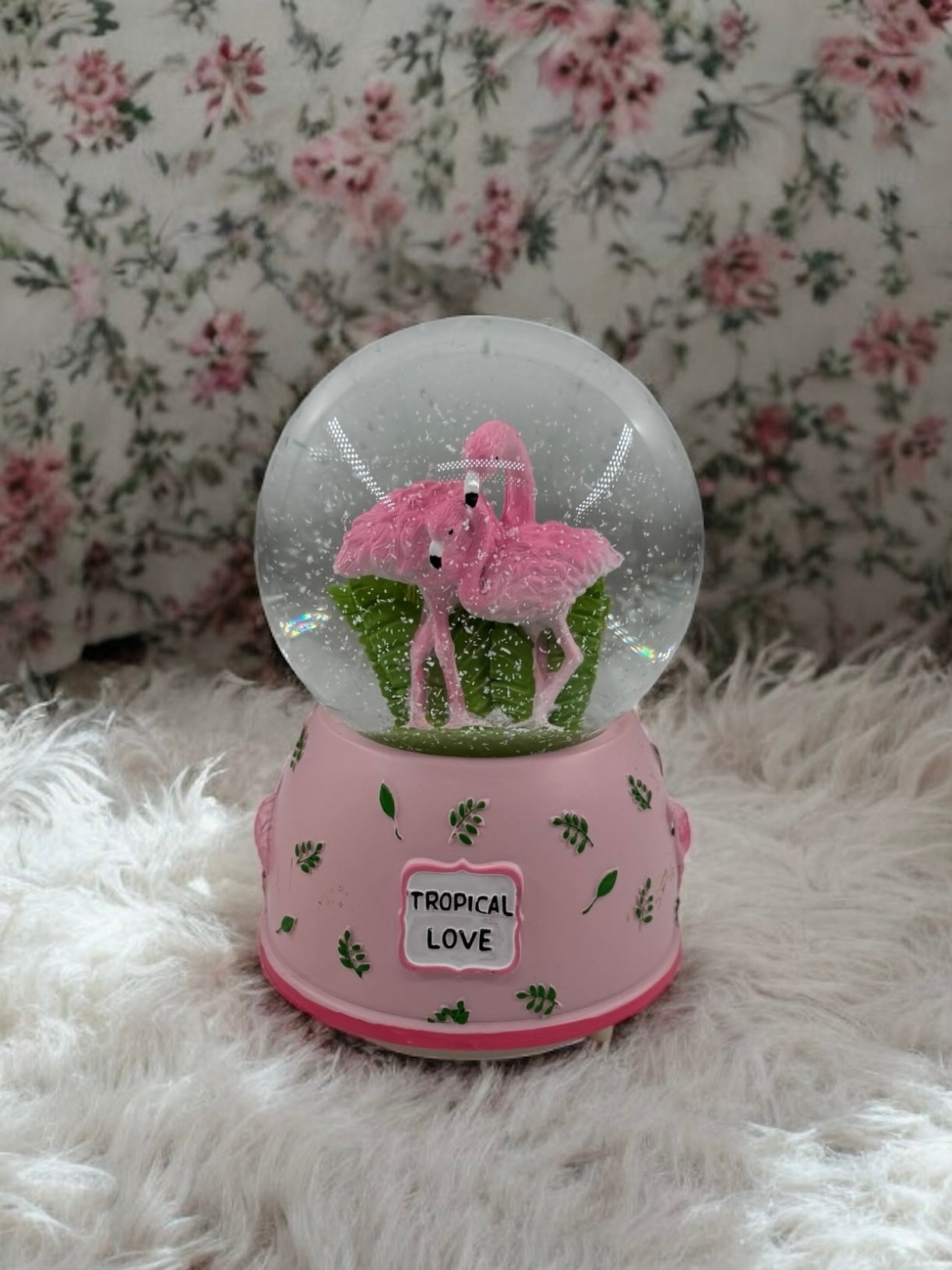 Flamingo Temalı Orta Boy Kar Küresi