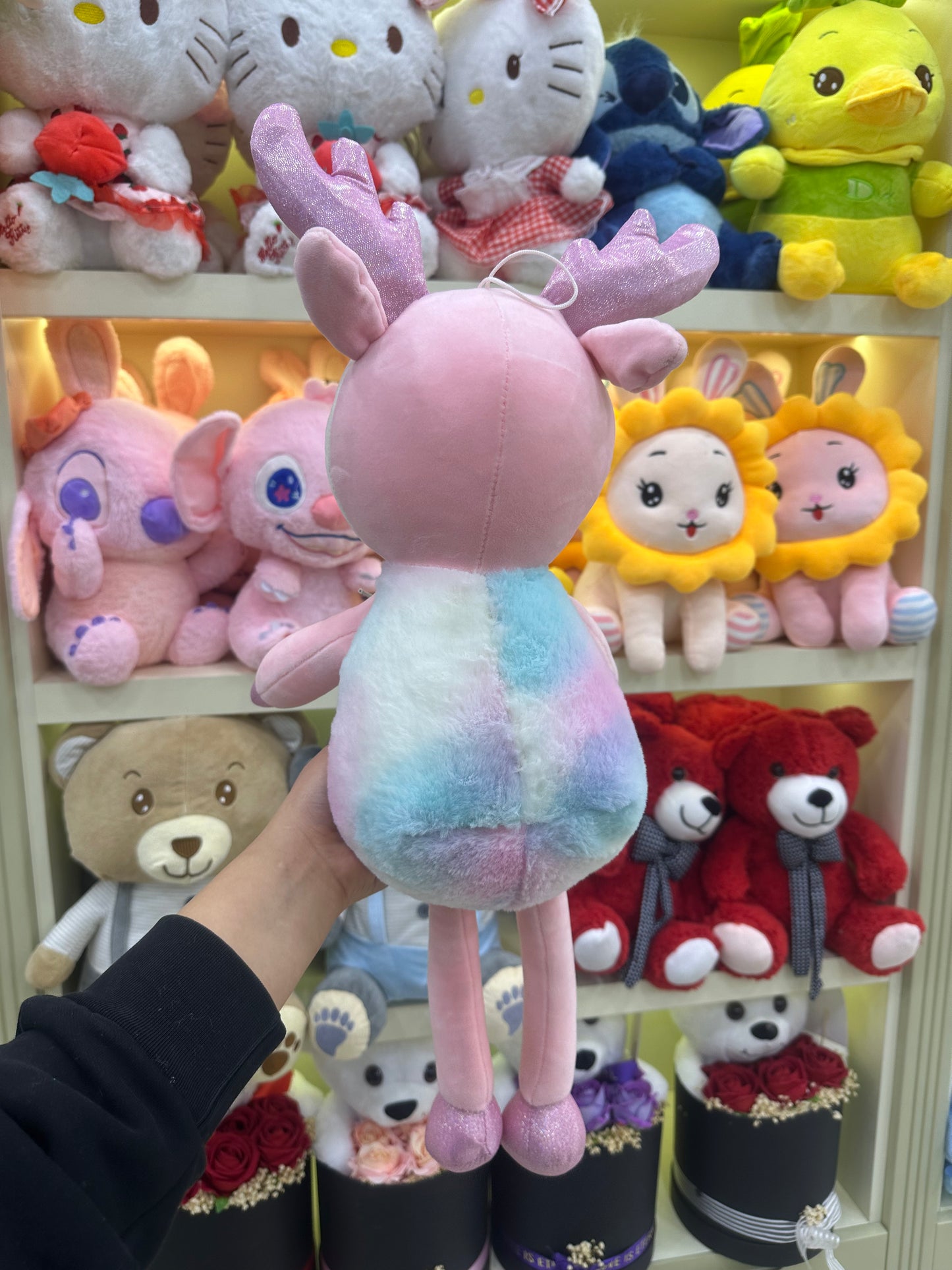 Geyik Uzun Ayaklı Pembe Peluş