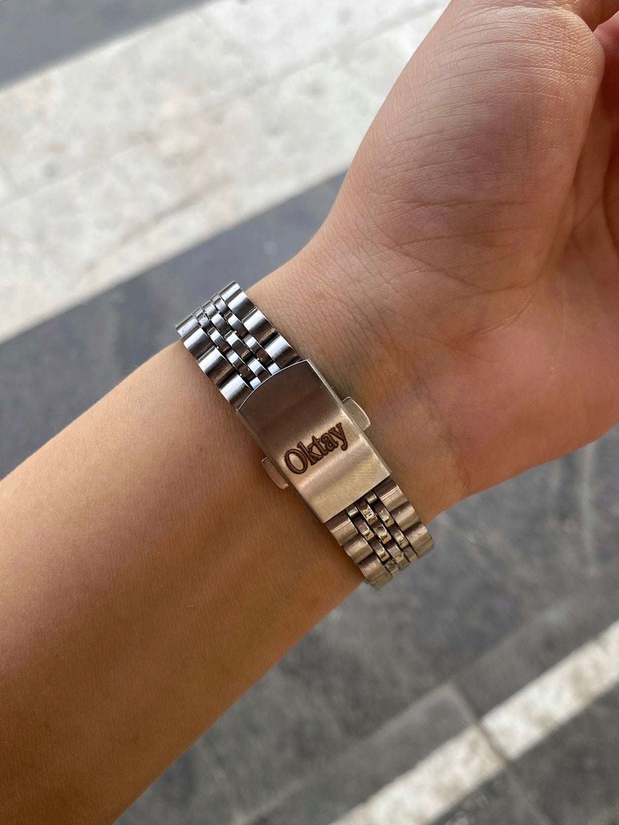 Kişiye Özel Kordonuna İsim Yazılır Kadın Saat Beyaz Gümüş-Altın