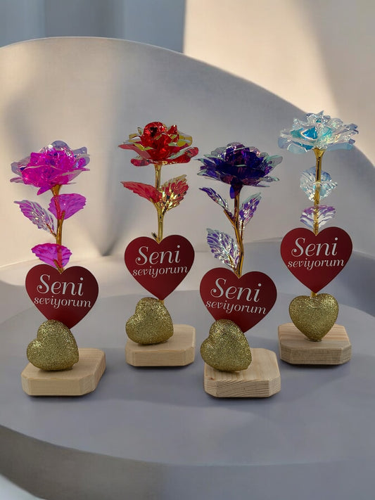 Işıltılı Tekli Aşk Gülü