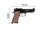Beretta 9×19 Tabanca Gerçekçi Sökülebilir ve Kurulabilir Metal Anahtarlık
