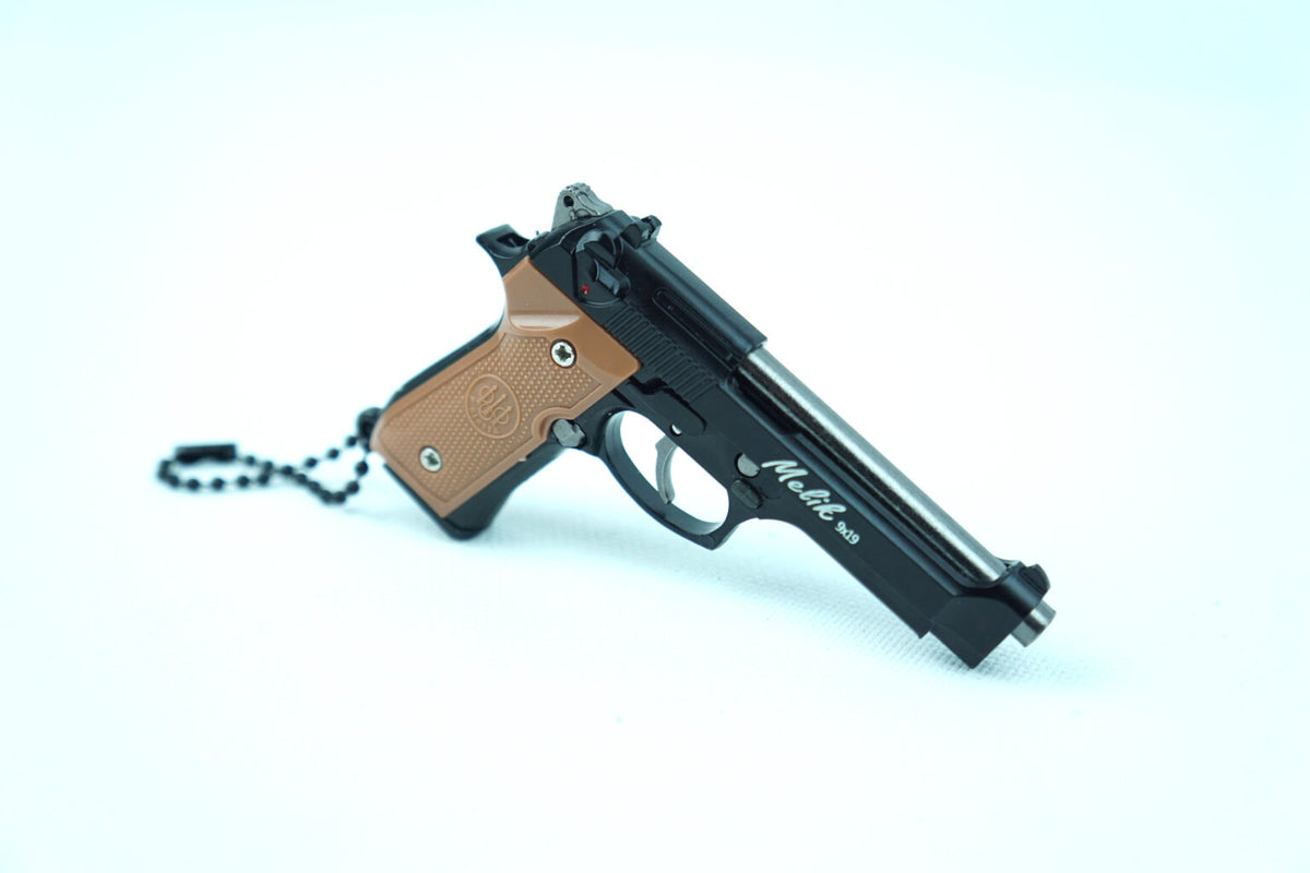 Beretta 9×19 Tabanca Gerçekçi Sökülebilir ve Kurulabilir Metal Anahtarlık