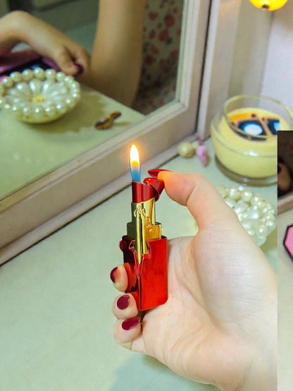 Lux Ruj Tasarımlı Kapaklı Gazlı Çakmak 8718