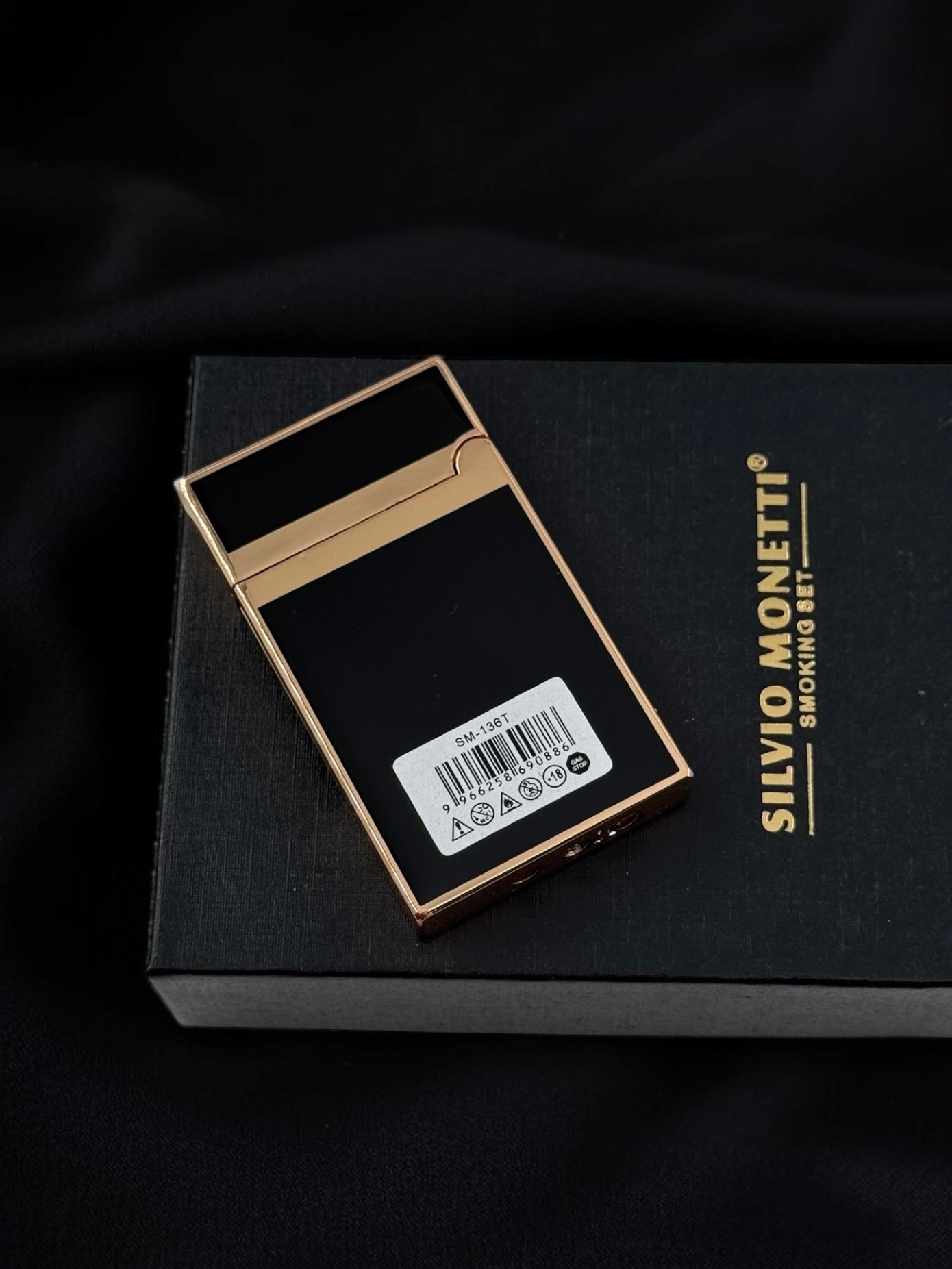 Silvio Monetti Taşlı Dupont Model Çakmak