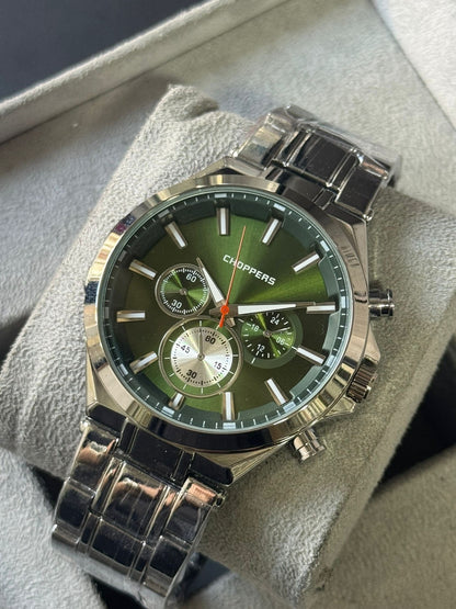 Kişiye Özel Kordonu İsim Yazılır Saat Yeşil Gümüş