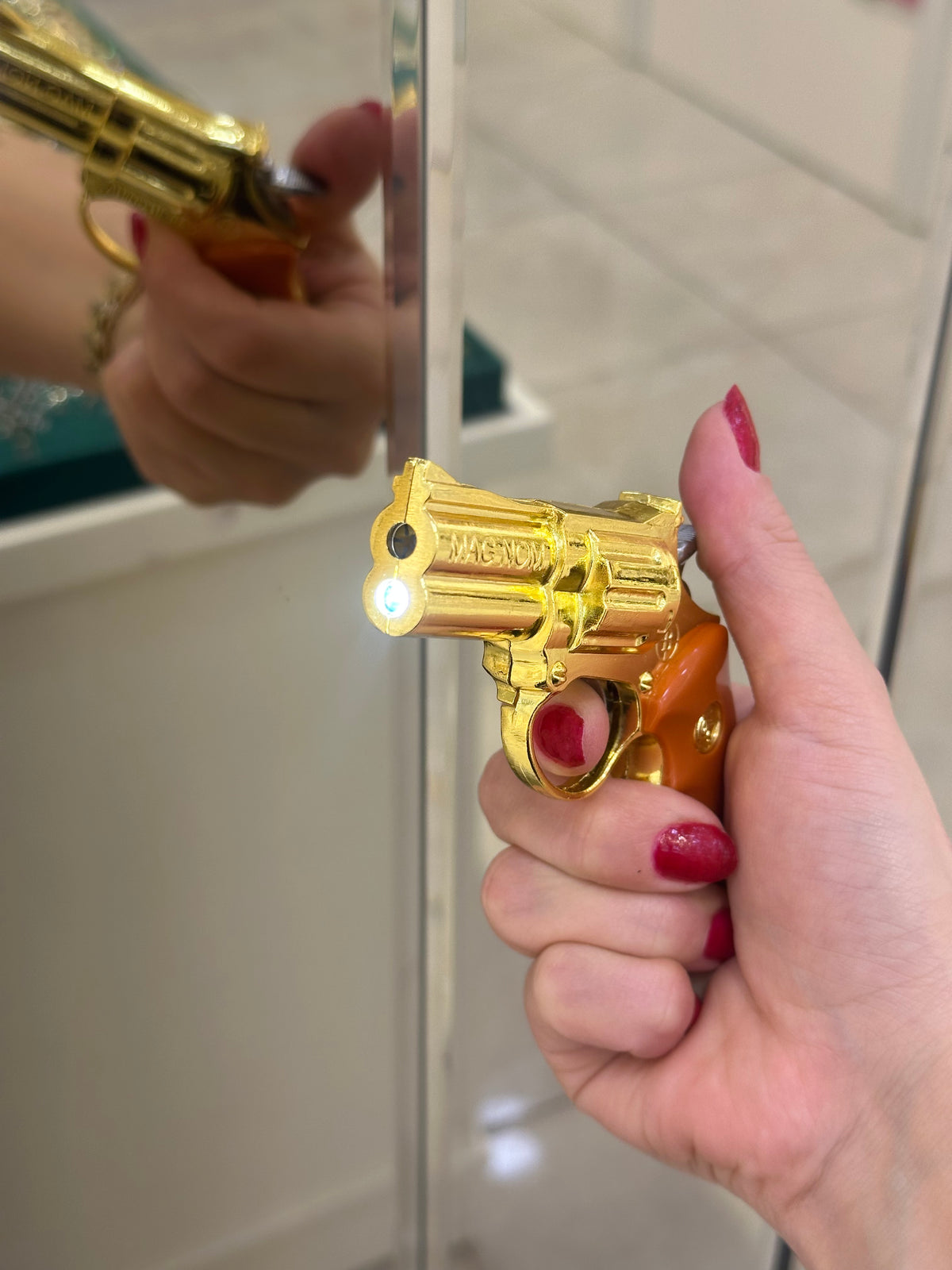 Revolver Model Metal Tabanca Çakmak