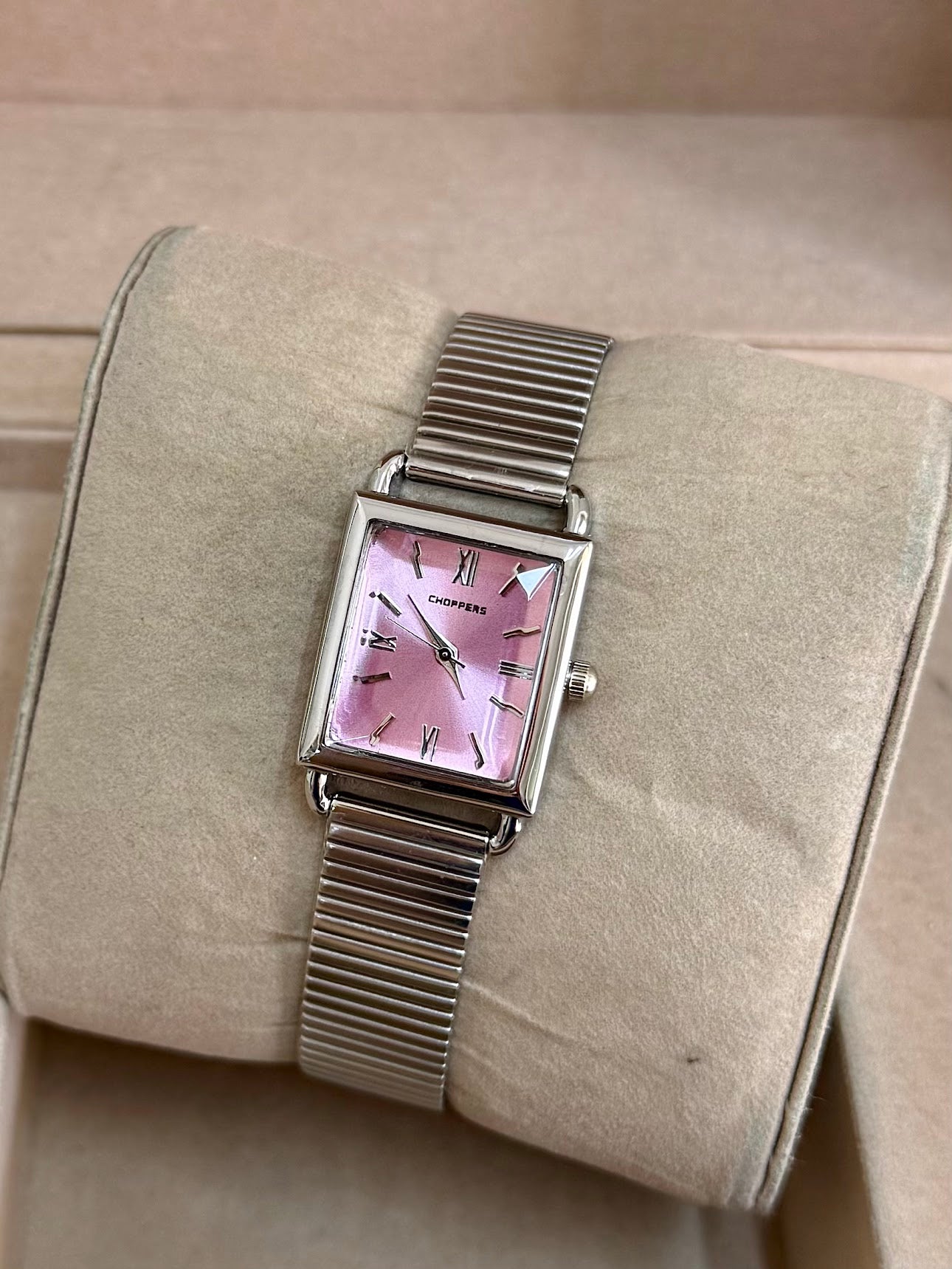 Kişiye Özel Kordonuna İsim Yazılır Kadın Saat Pembe Gümüş