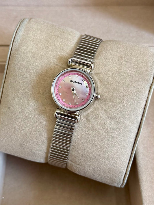 Kişiye Özel Kordonuna İsim Yazılır Kadın Saat Pembe Gümüş
