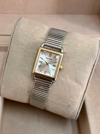 Kişiye Özel Kordonuna İsim Yazılır Kadın Saat Beyaz Gümüş Altın