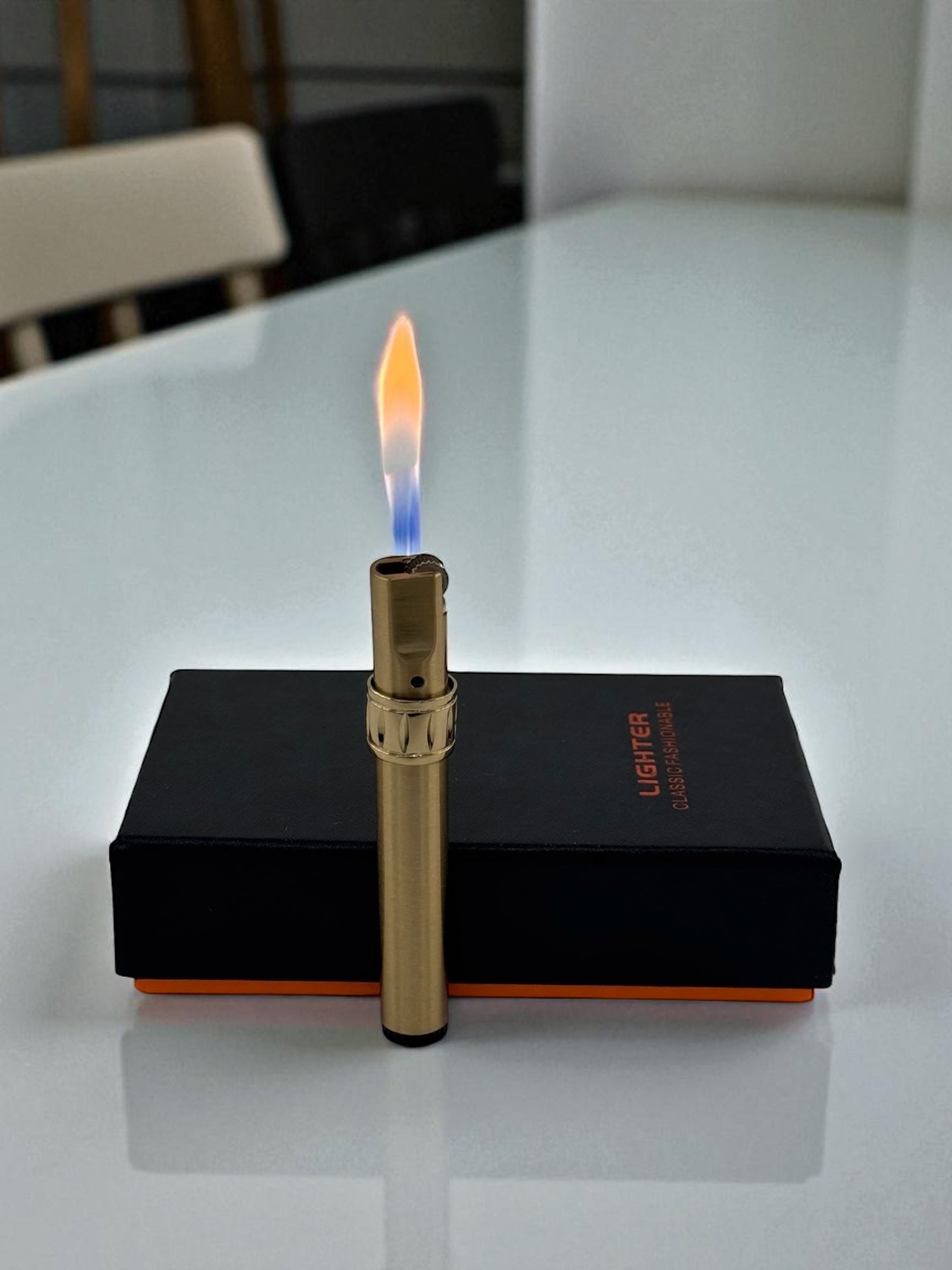 Orjinal Jobon Çelik Tanklı Lüx Kutulu Çevirmeli Taşlı Metal Çakmak 7661