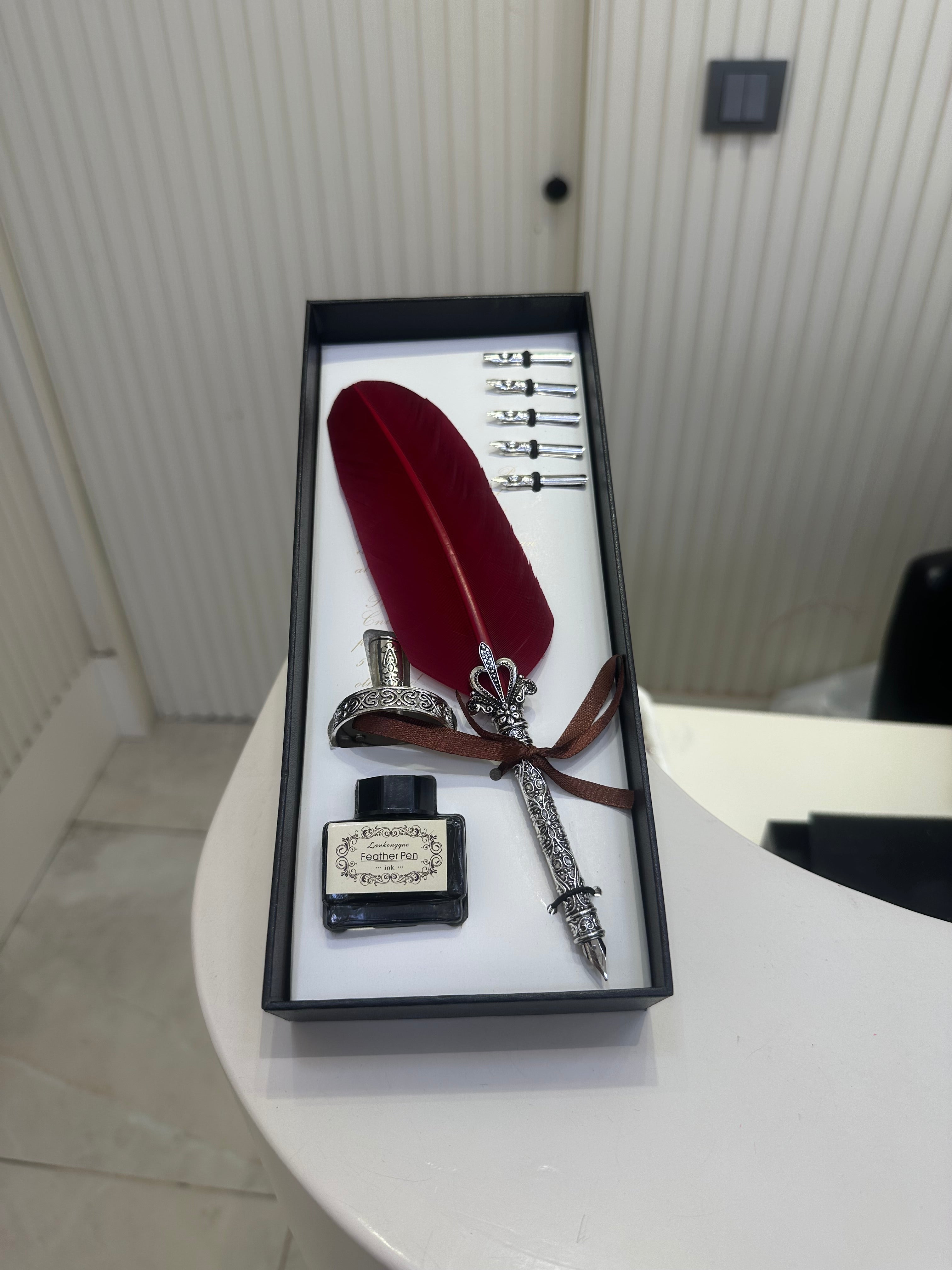 Mürekkepli Tüylü Divit Kalem Seti 0019