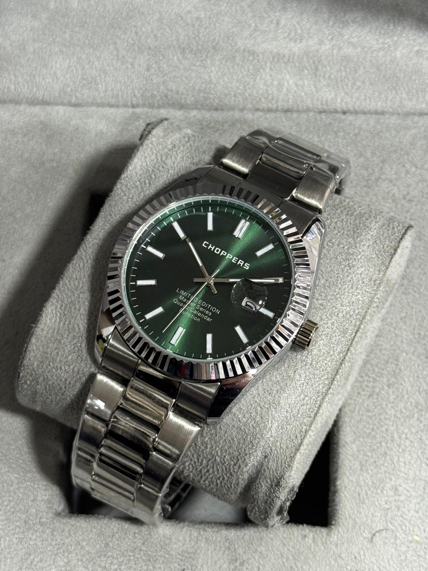 Kişiye Özel Kordonu İsim Yazılır Saat Yeşil Gümüş