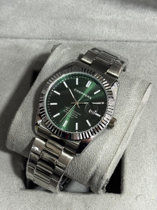 Kişiye Özel Kordonu İsim Yazılır Saat Yeşil Gümüş