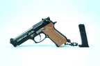 Beretta 9×19 Tabanca Gerçekçi Sökülebilir ve Kurulabilir Metal Anahtarlık