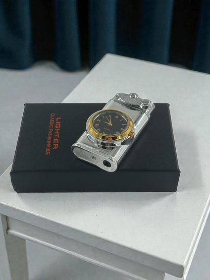 Saatli Lüx Pürmüzlü Gazlı Çakmak