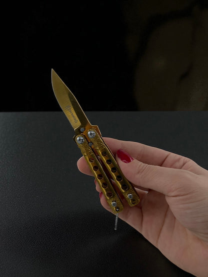 Kompakt Boy Metal Kelebek Çakı