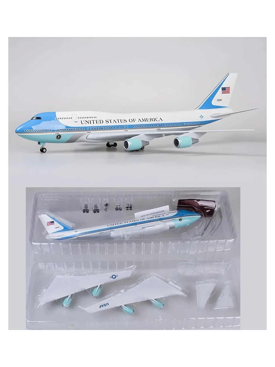 Air Force One Boeing 747 Usa Özel Tasarım Uçak Maketi