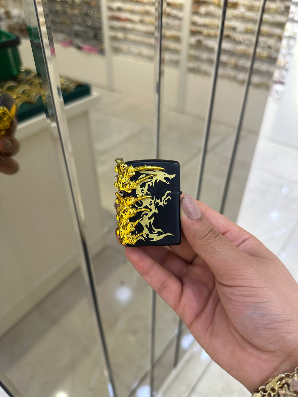 Ejderha Desenli Metal Zippo Modeli Çakmak 6677