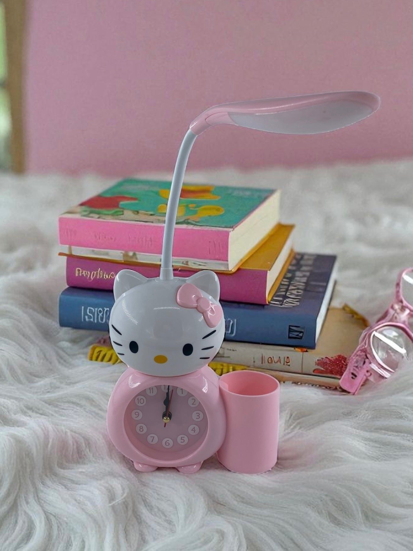 Hello Kitty Şarjlı Masa Lambası Saat