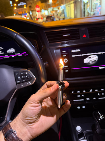 Kalem Şeklinde Stres Çarkı Metal Benzinli Çakmak 2662