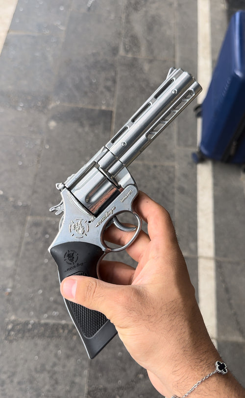 %100 Metal Revolver 6 Patlar Dekoratif Toplu Tabanca 8826