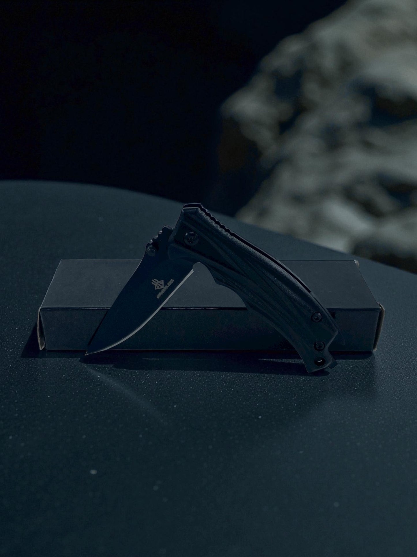 Mat Siyah Metal Gövdeli Katlanabilir Çakı